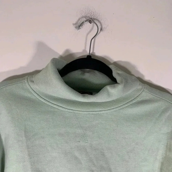 Pacsun Sweater Women’s Small Green Turtle Neck Cropped Long Sleeve Sweater - Picture 2 of 8